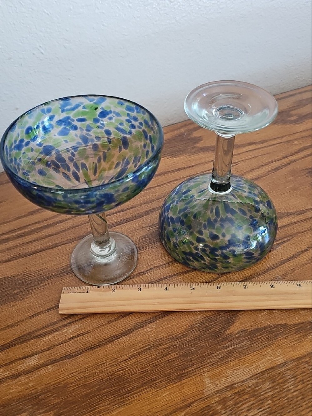 Made in Mexico Margarita Glasses  - Set of 2 Tote 9 - Picture 4 of 5